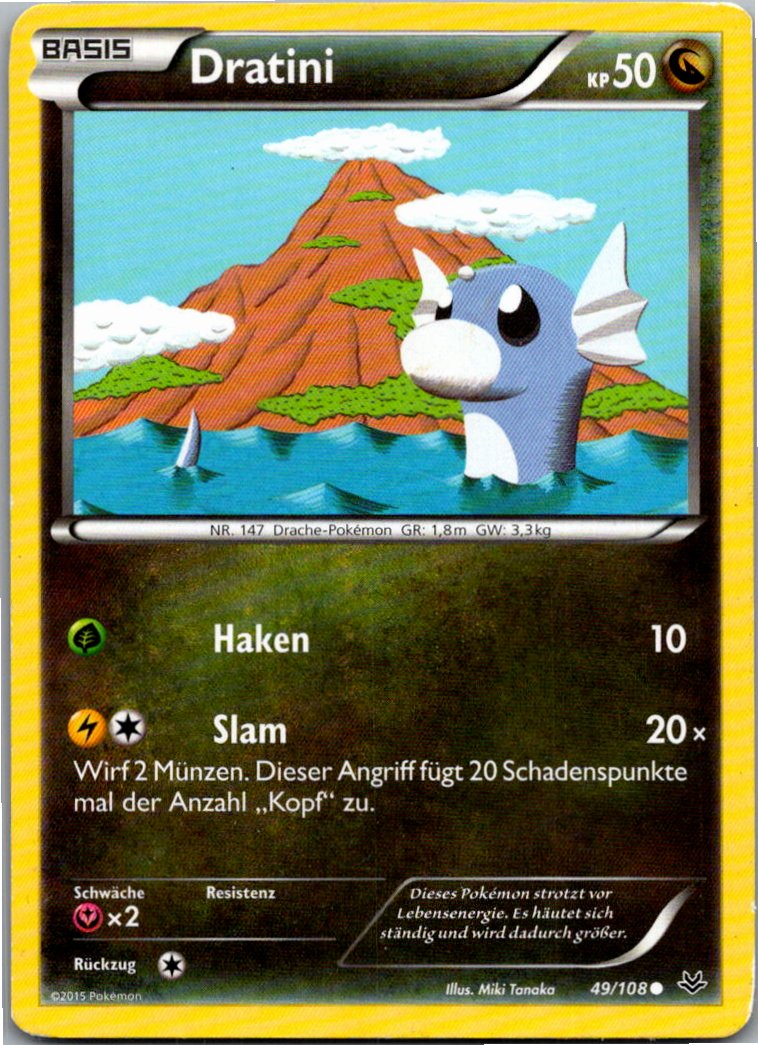 Dratini 49/108 Drachenleuchten – Vorderseite