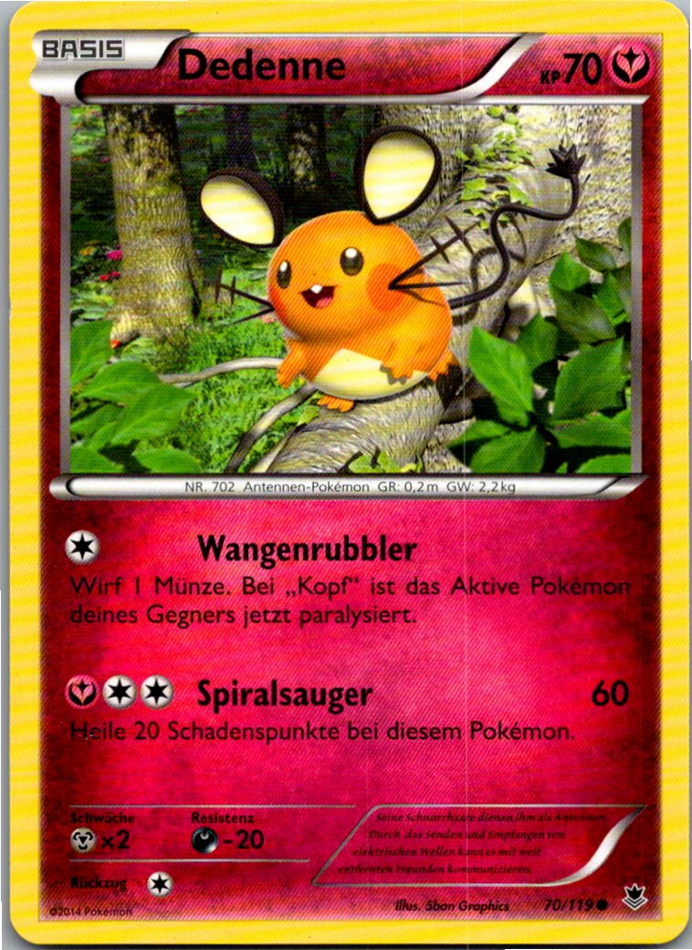 Dedenne 70/119 Phantomkräfte – Vorderseite