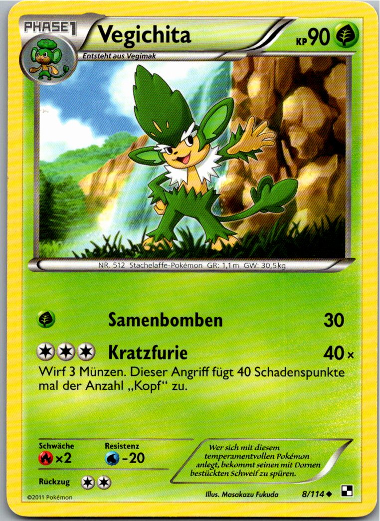 Vegichita 8/114 Schwarz & Weiß – Vorderseite