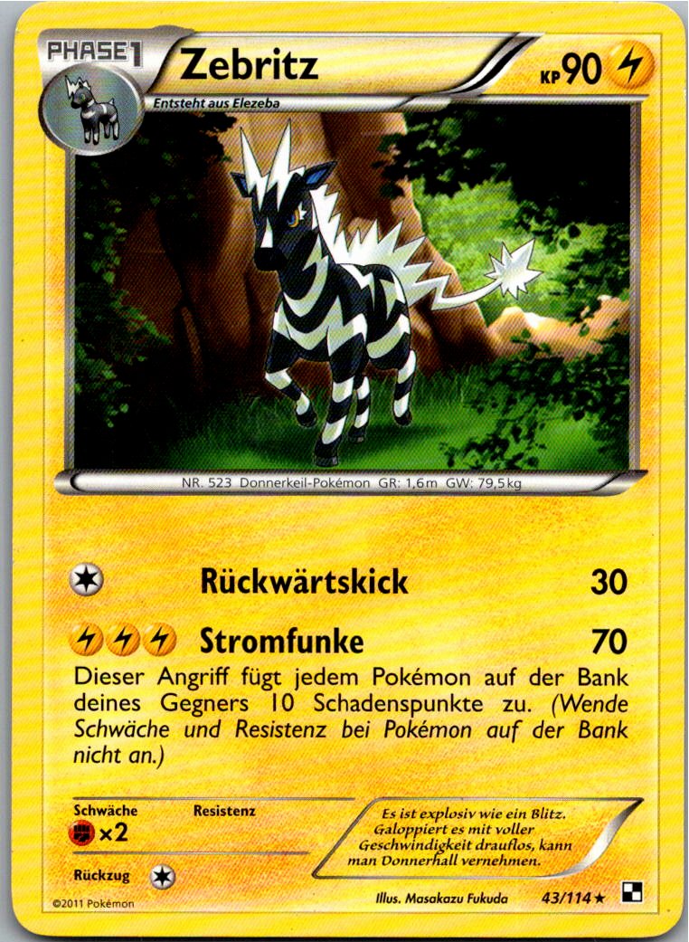 Zebritz 43/114 Schwarz & Weiß – Vorderseite