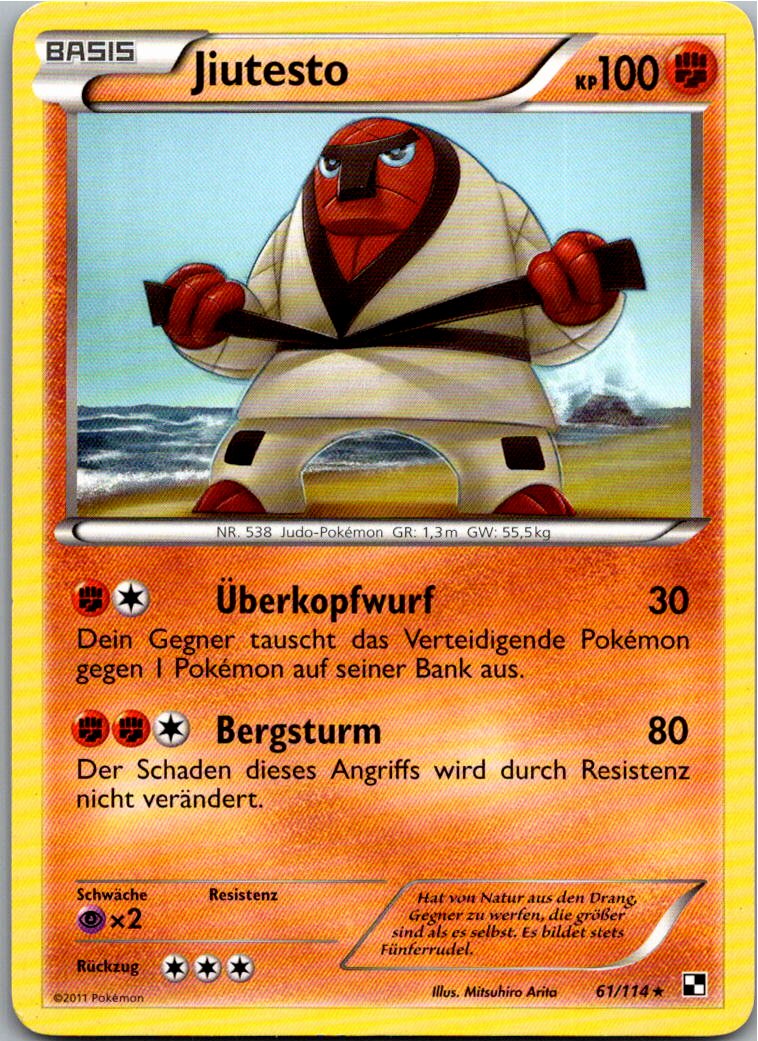 Jiutesto 61/114 Schwarz & Weiß – Vorderseite