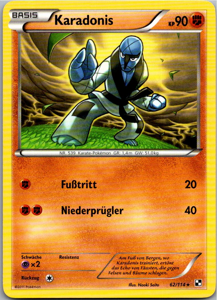 Karadonis 62/114 Schwarz & Weiß – Vorderseite