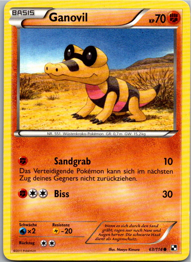 Ganovil 63/114 Schwarz & Weiß – Vorderseite