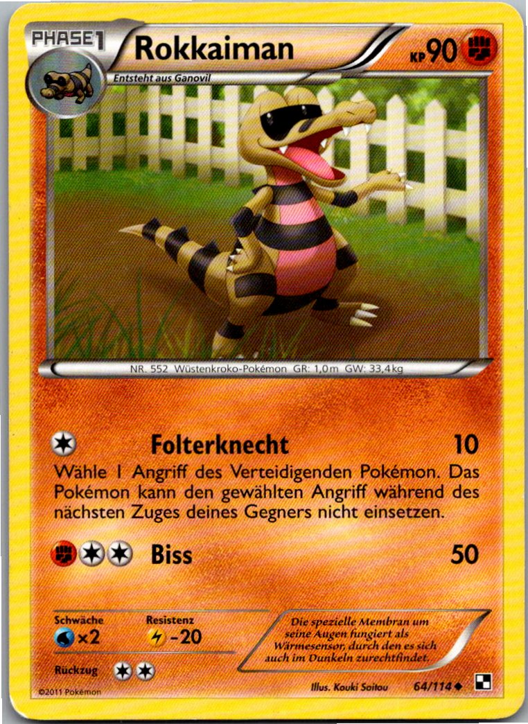 Rokkaiman 64/114 Schwarz & Weiß – Vorderseite