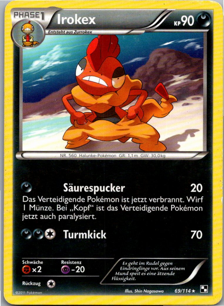 Irokex 69/114 Schwarz & Weiß – Vorderseite