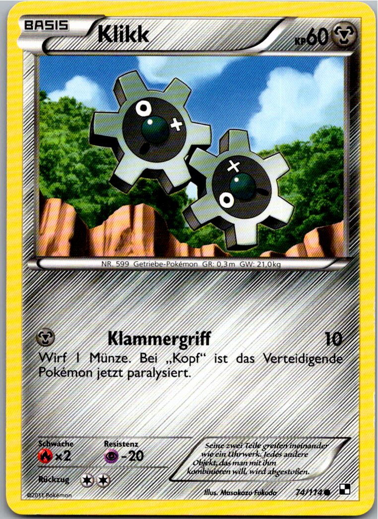 Klikk 74/114 Schwarz & Weiß – Vorderseite