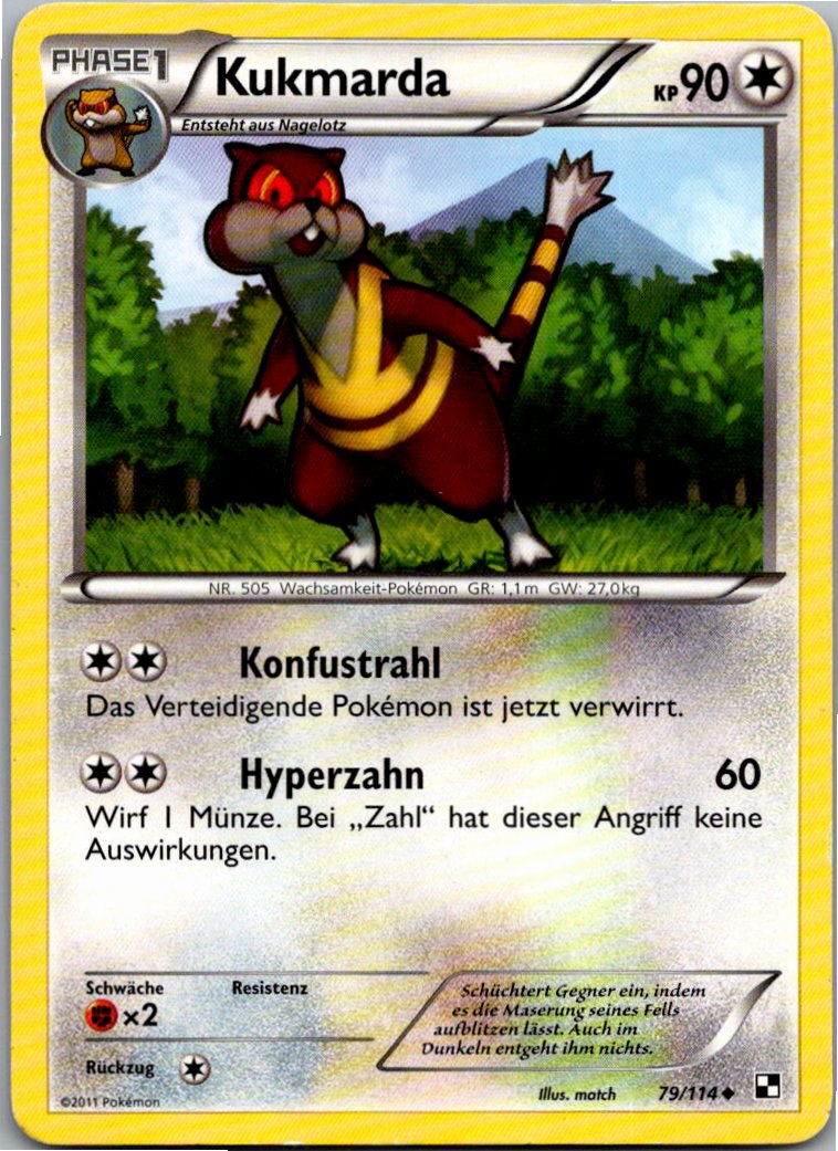 Kukmarda 79/114 Schwarz & Weiß – Vorderseite