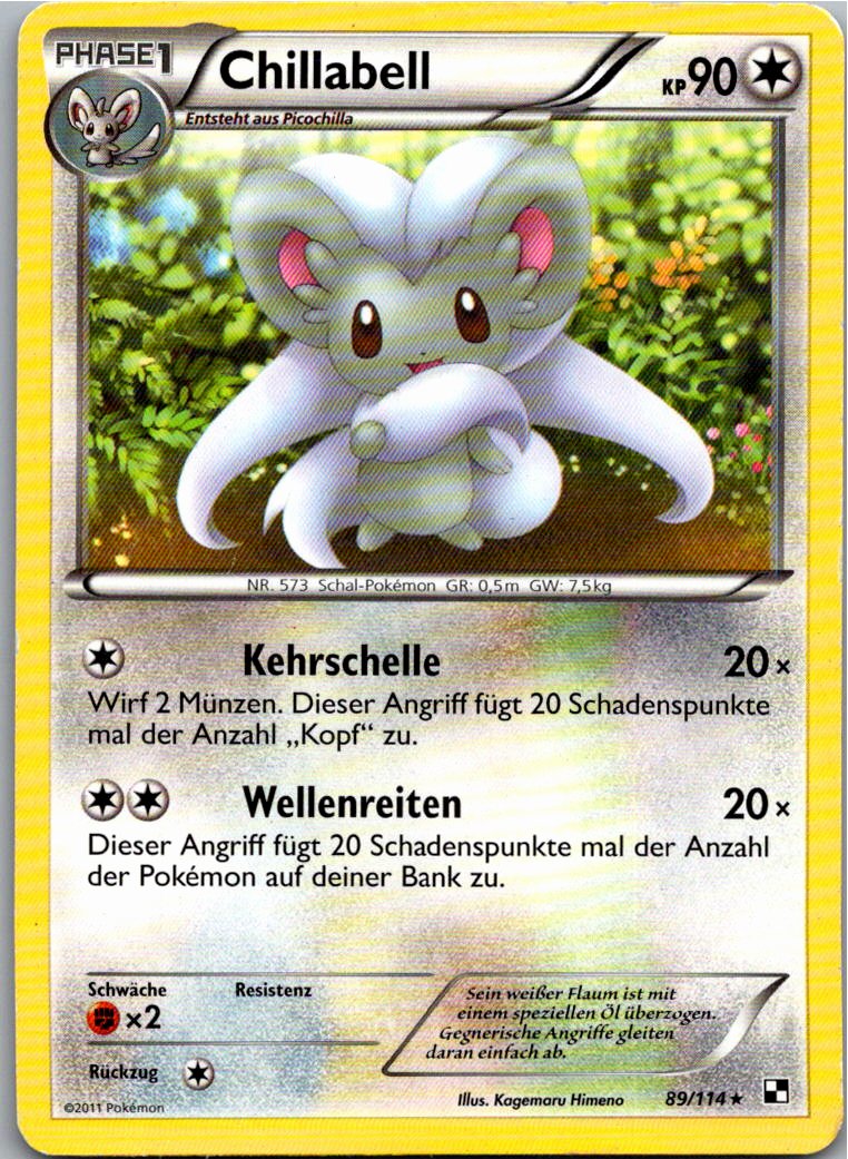 Chillabell 89/114 Schwarz & Weiß – Vorderseite