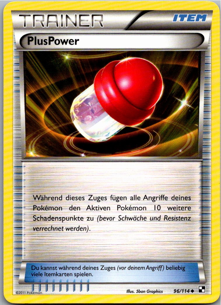 PlusPower 96/114 Schwarz & Weiß – Vorderseite