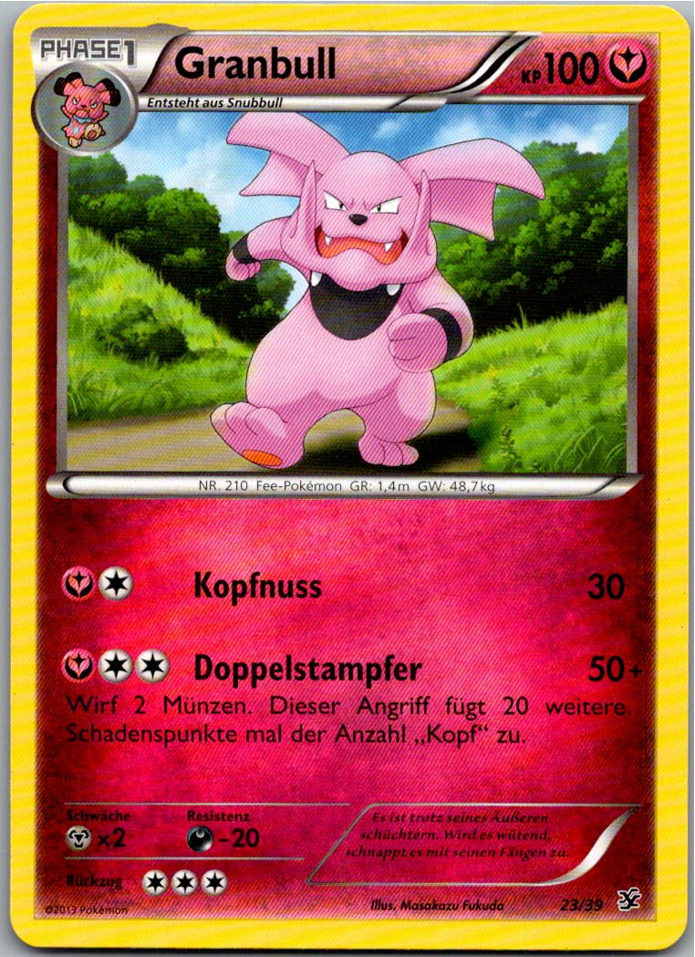Granbull 23/39 Willkommen in Kalos – Vorderseite