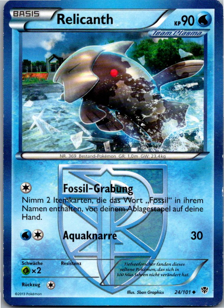 Relicanth 24/101 Plasma-Blaster – Vorderseite
