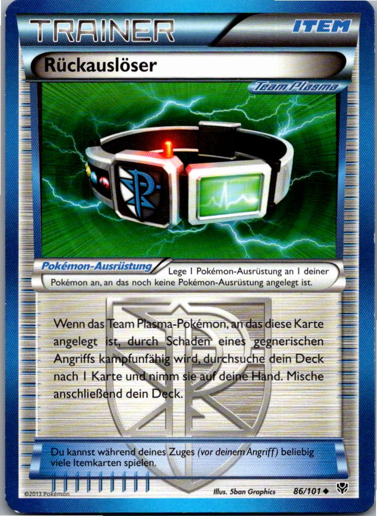 Rückauslöser 86/101 Plasma-Blaster – Vorderseite