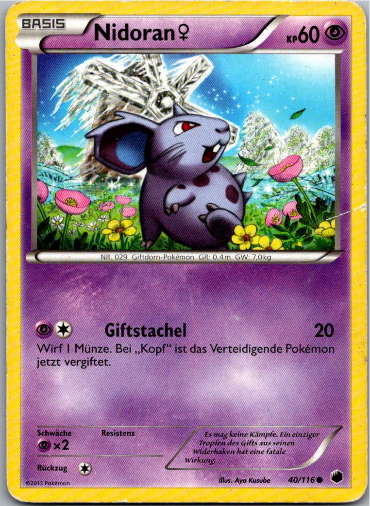 Nidoran 40/116 Plasma-Frost – Vorderseite