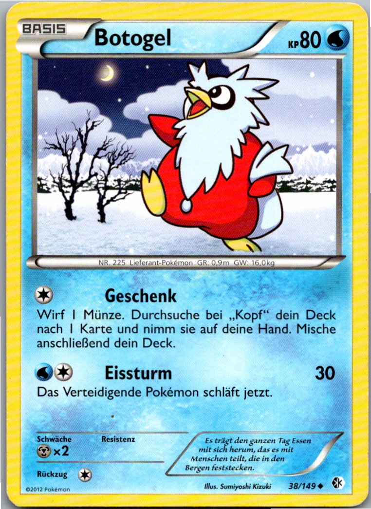 Botogel 38/149 Überschrittene Schwellen – Vorderseite