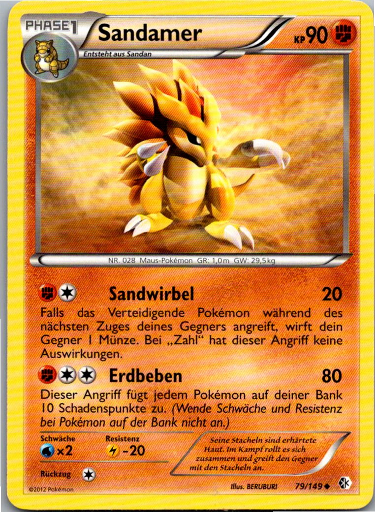 Sandamer 79/149 Überschrittene Schwellen – Vorderseite