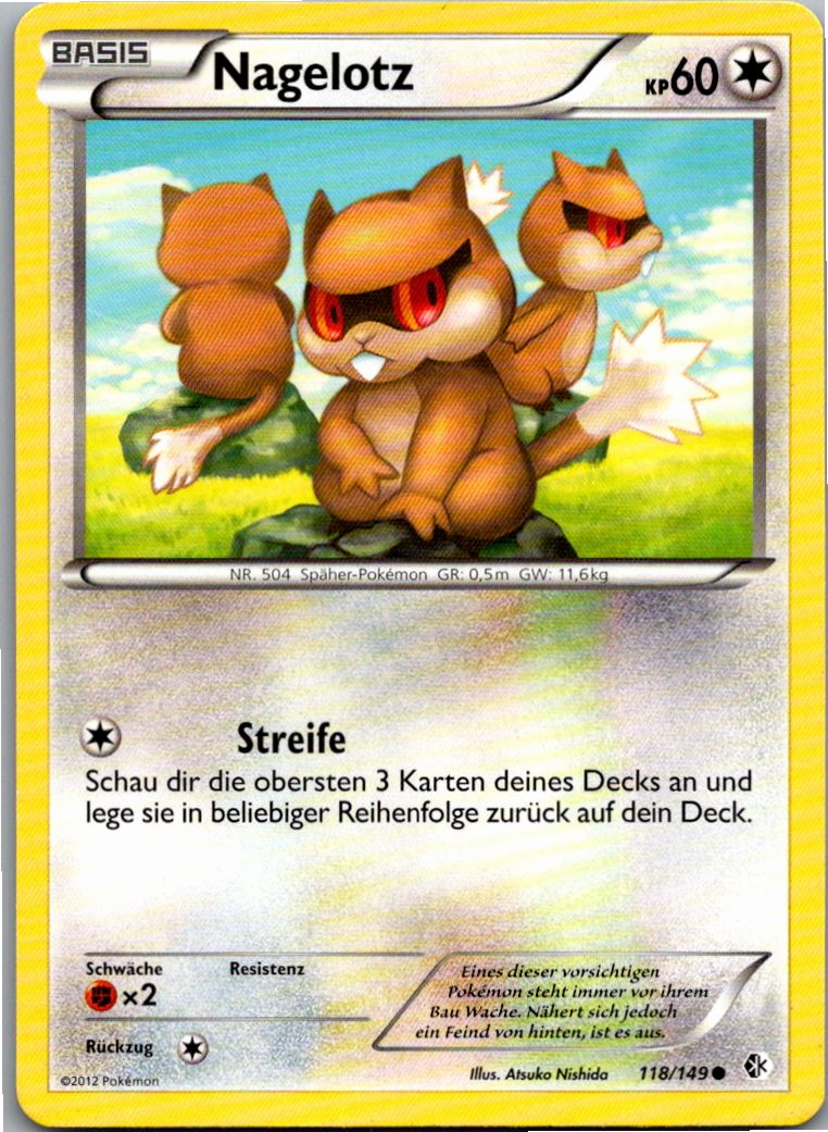 Nagelotz 118/149 Überschrittene Schwellen – Vorderseite