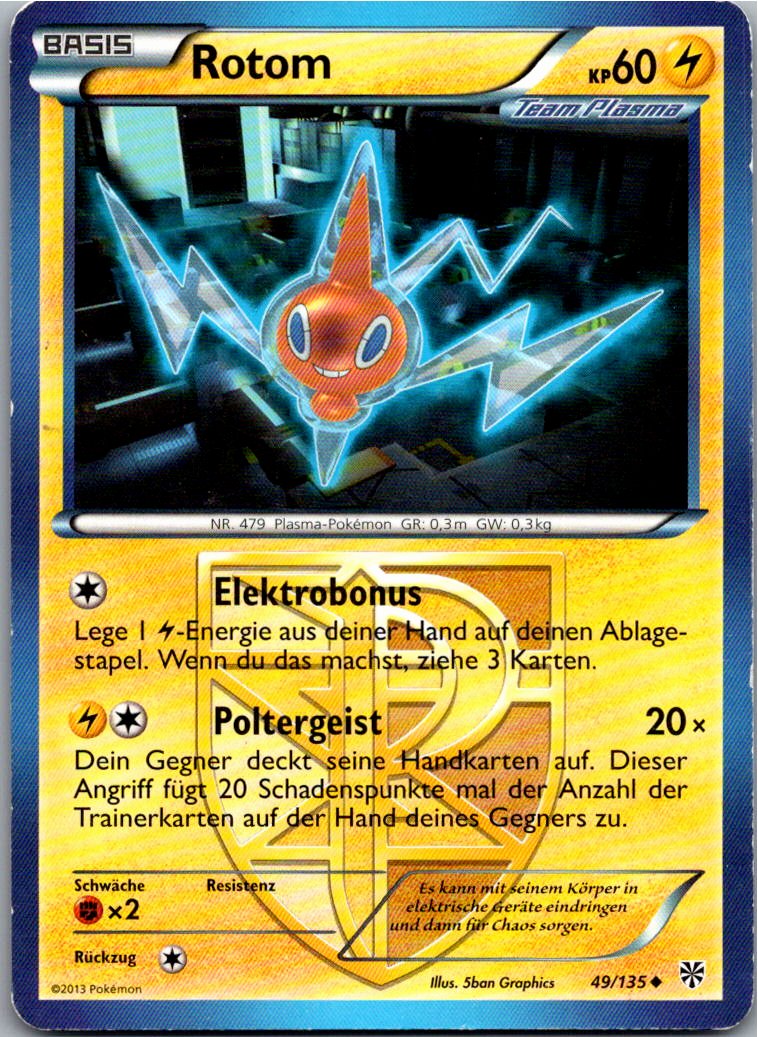 Rotom 49/135 Plasma-Sturm – Vorderseite