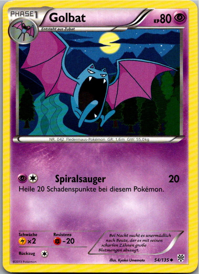 Golbat 54/135 Plasma-Sturm – Vorderseite