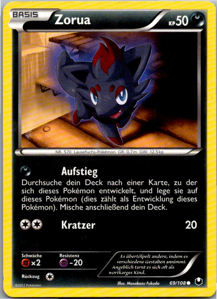 Zorua 69/108 Erforscher der Finsternis – Vorderseite