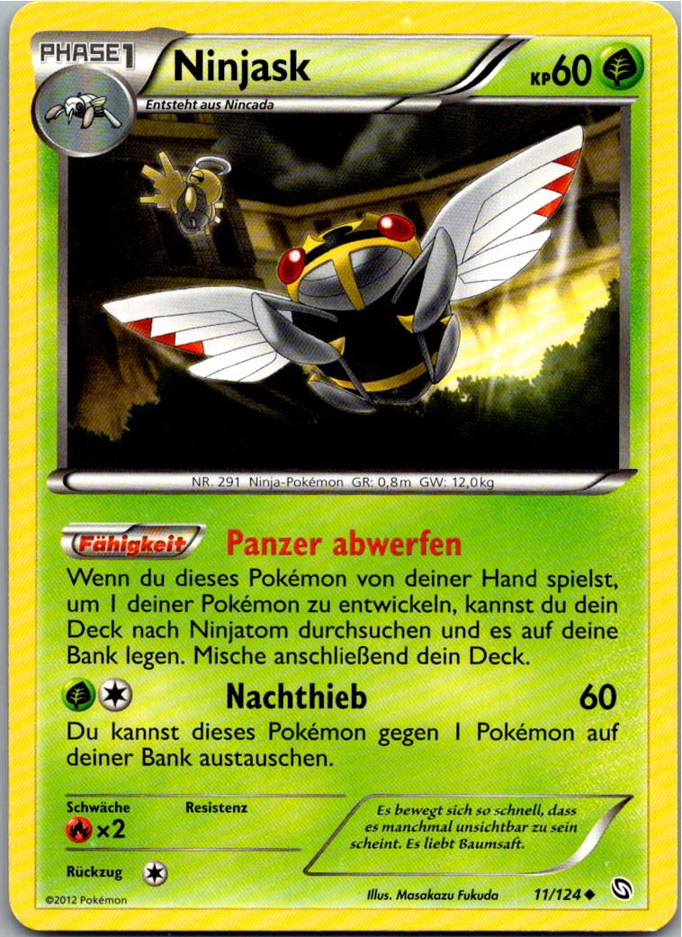 Ninjask 11/124 Hoheit der Drachen – Vorderseite