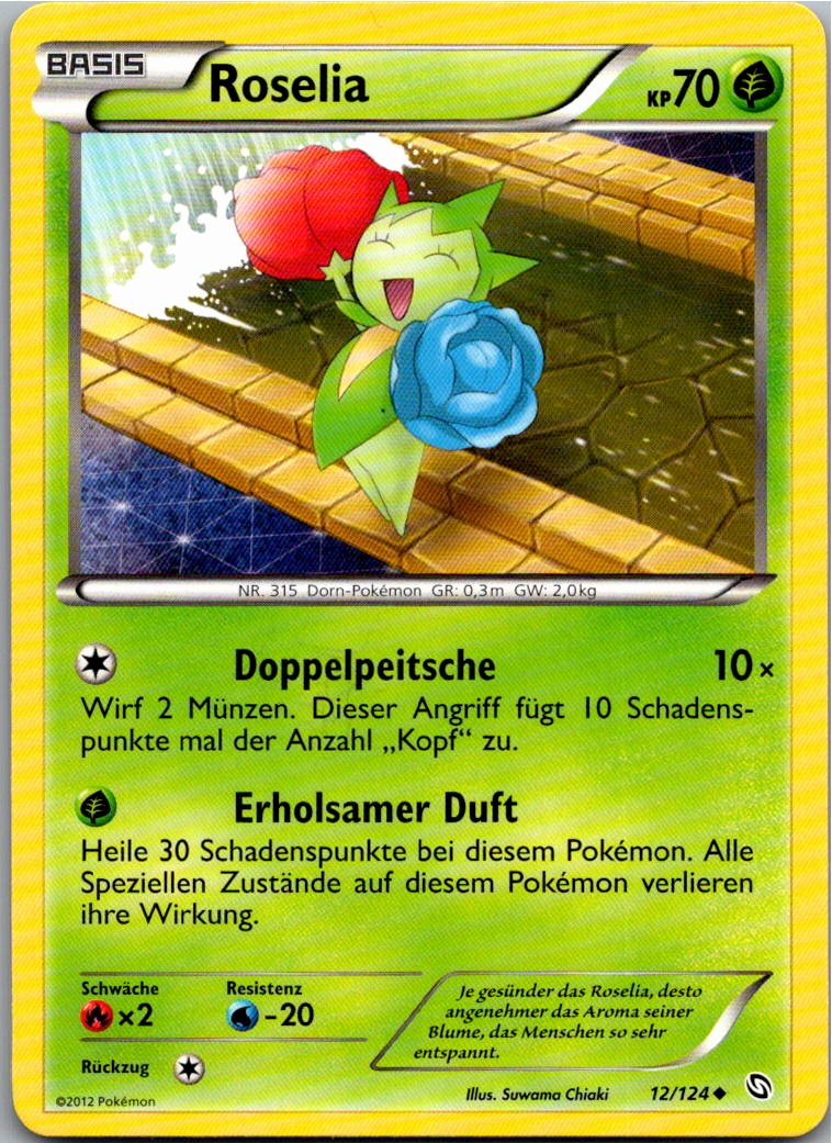 Roselia 12/124 Hoheit der Drachen – Vorderseite