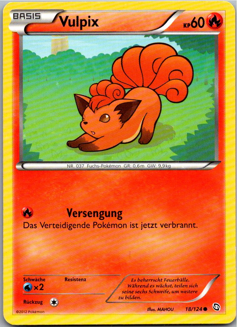 Vulpix 18/124 Hoheit der Drachen – Vorderseite