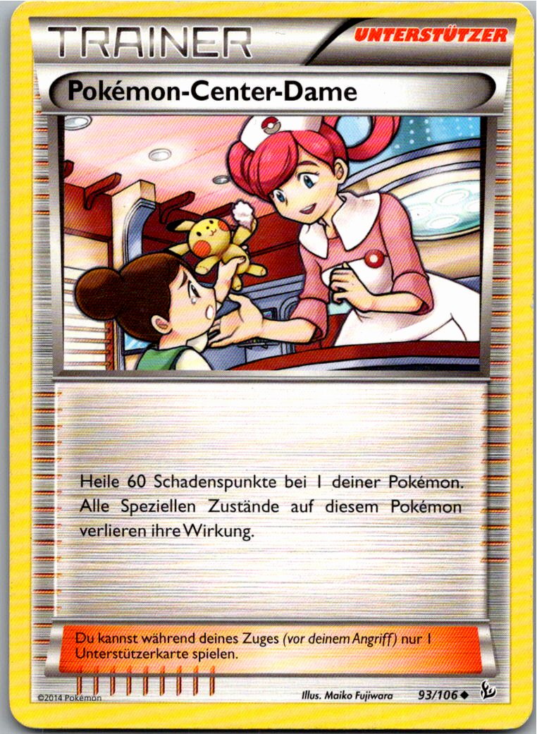 Pokemon-Center-Dame 93/106 Flammenmeer – Vorderseite