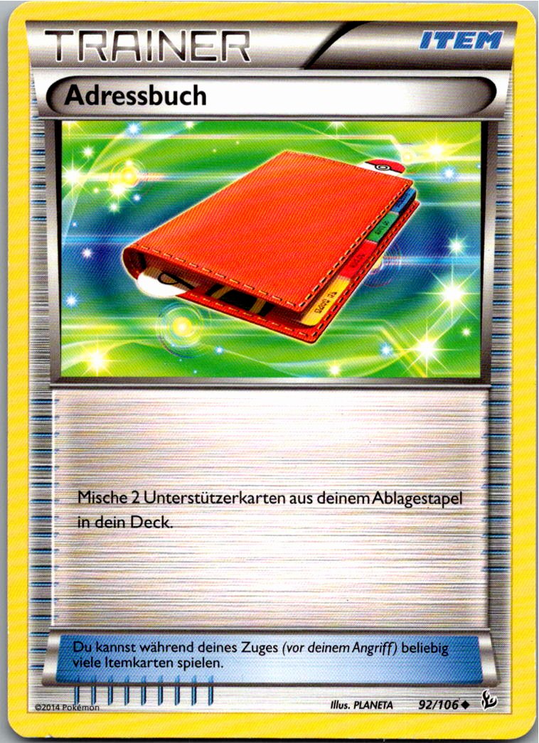 Adressbuch 92/106 Flammenmeer – Vorderseite