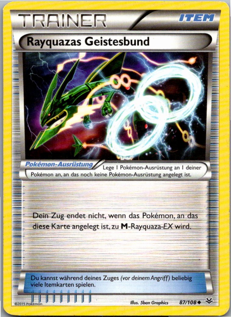 Rayquazas Geistebund 87/108 Drachenleuchten – Vorderseite