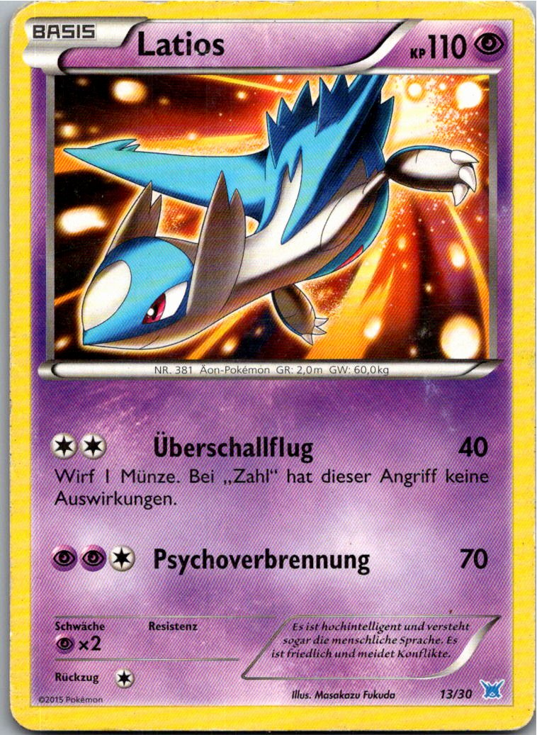 Latios 13/30 XY trainer Kit (Latios) – Vorderseite