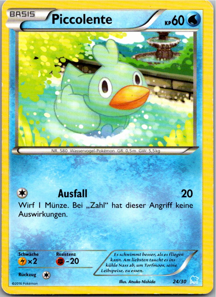 Piccolente 7/30 XY trainer Kit (Suicune) – Vorderseite
