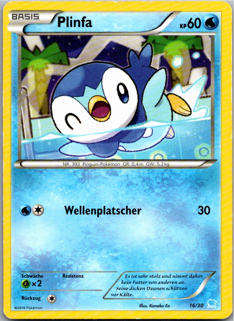 Plinfa 16/30 XY trainer Kit (Suicune) – Vorderseite