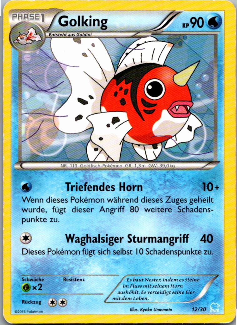 Golking 12/30 XY trainer Kit (Suicune) – Vorderseite