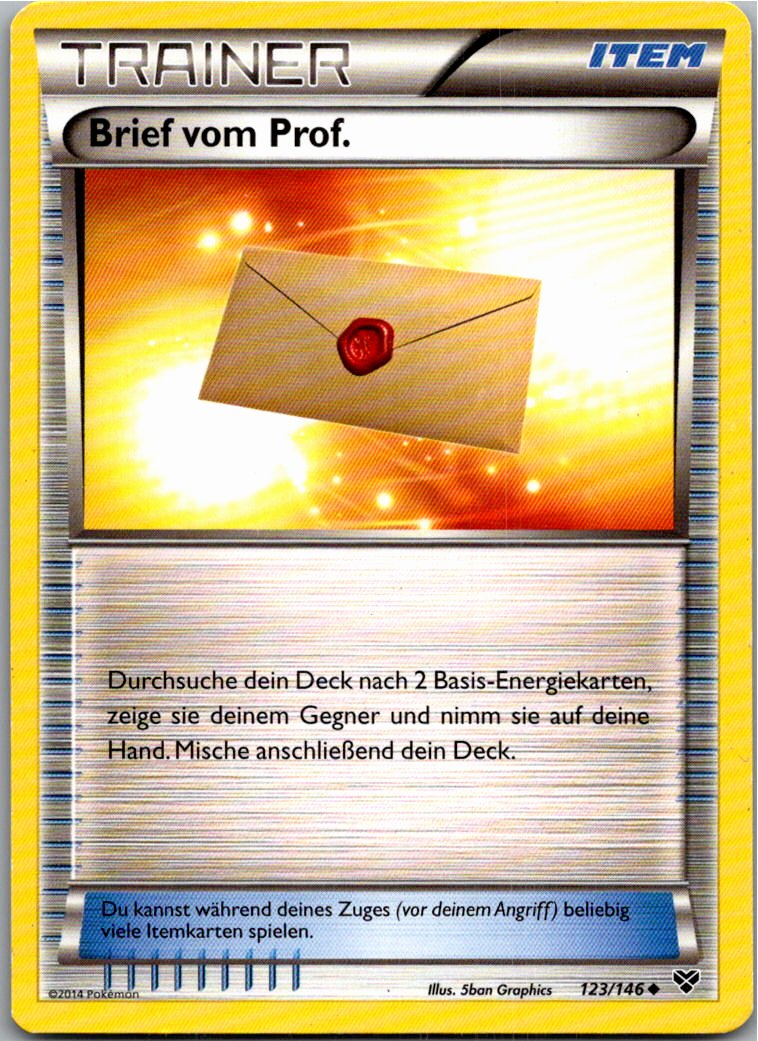 Brief vom Prof. 123/146 XY – Vorderseite