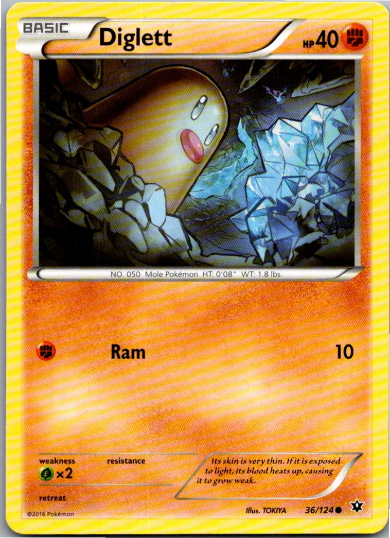 Diglett Digda 36/124 Schicksalsschmiede – Vorderseite