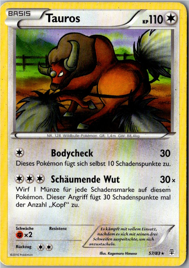 Tauros 57/83 Generationen – Vorderseite