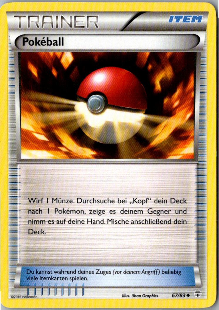 Pokeball 67/83 Generationen – Vorderseite