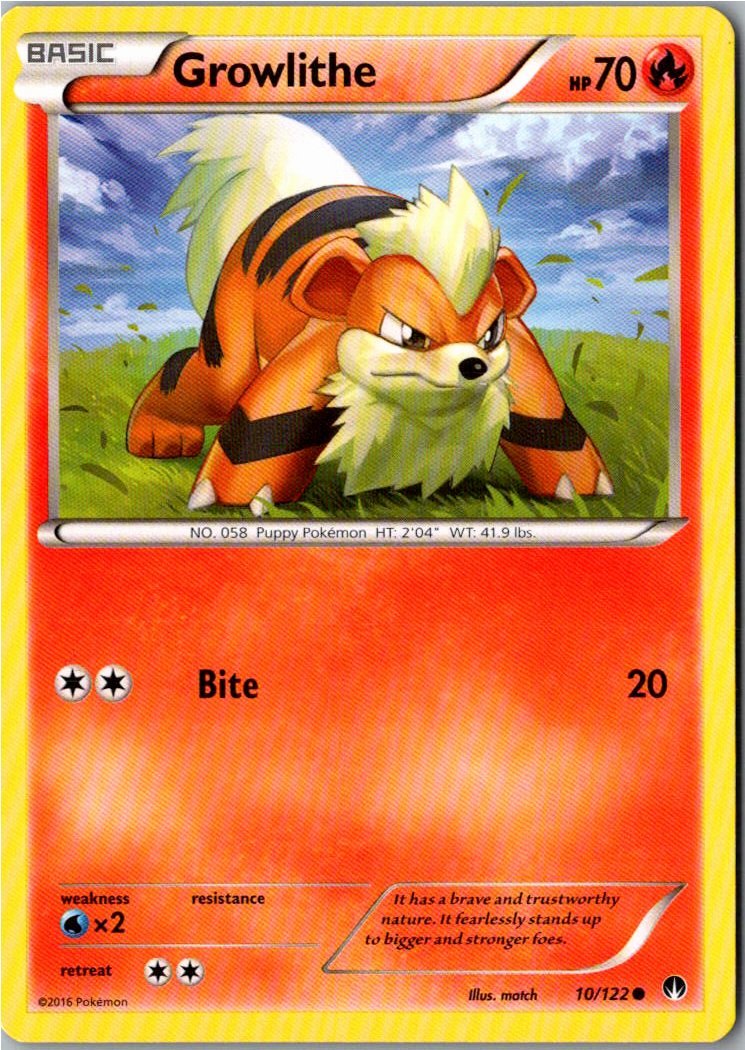 Growlithe Fukano 10/122 TURBOfieber – Vorderseite