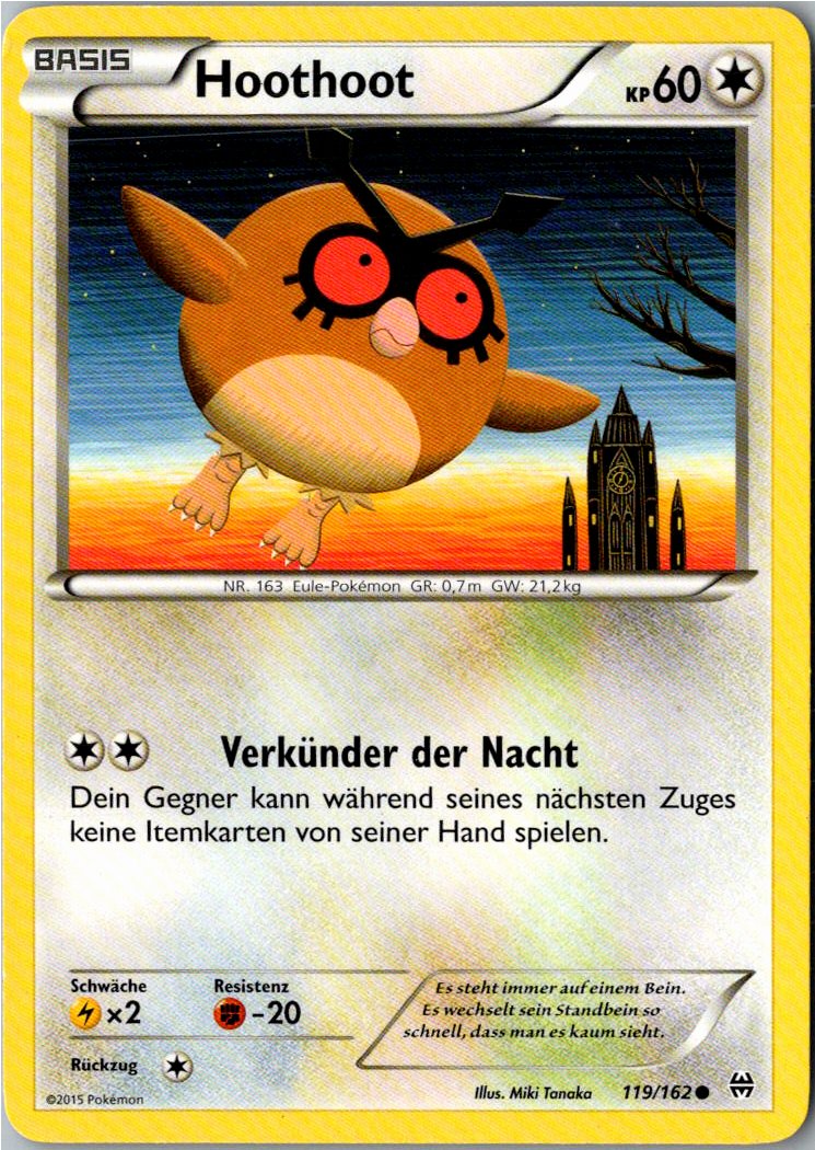 Hoothoot 119/162 TURBOstart – Vorderseite