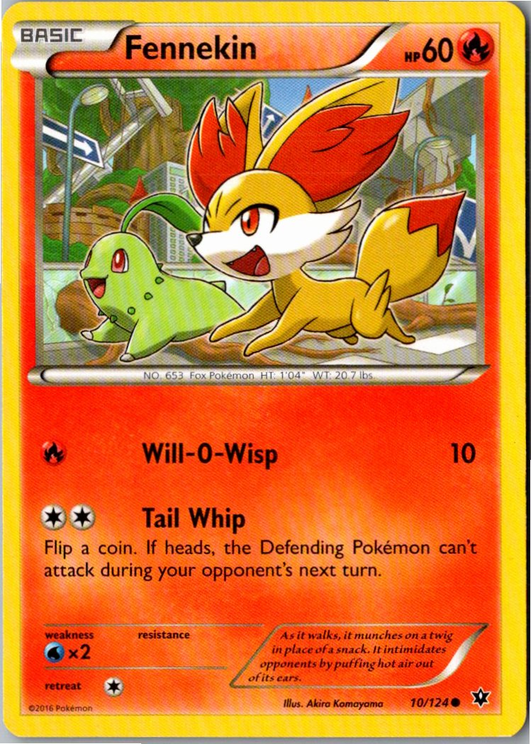 Fennekin Fynx 10/124 Schicksalsschmiede – Vorderseite