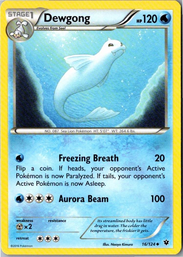 Dewgong Jugong 16/124 Schicksalsschmiede – Vorderseite