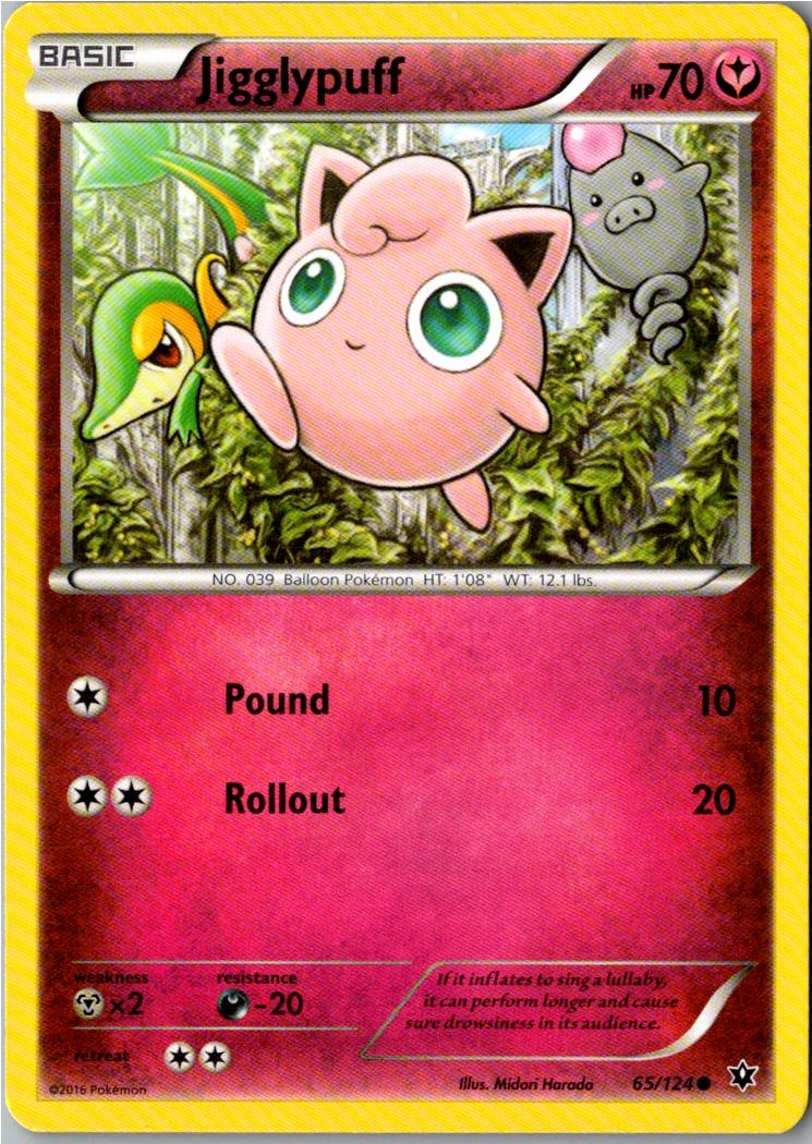 Jigglypuff Pummeluff 65/124 Schicksalsschmiede – Vorderseite