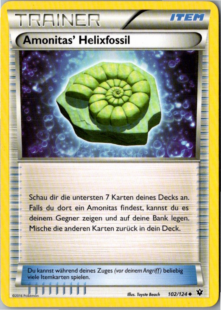 Amonitas Helixfossil 102/124 Schicksalsschmiede – Vorderseite