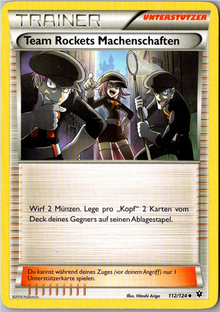 Team Rockets Machenschaften 112/124 Schicksalsschmiede – Vorderseite