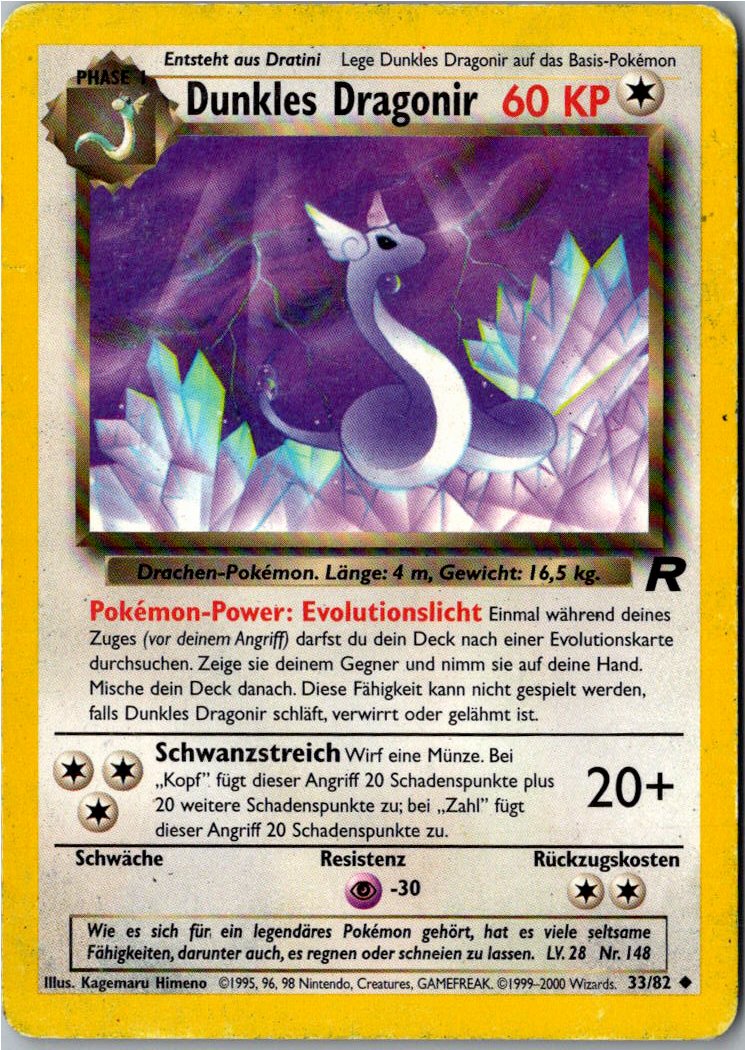 Dunkles Dragonir 33/82 Team Rocket – Vorderseite