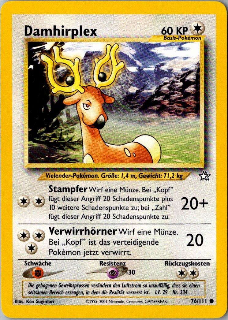 Damhirplex 76/111 Neo Genesis – Vorderseite