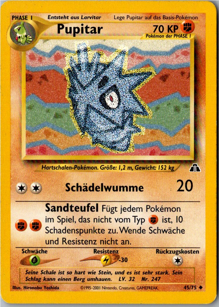 Pupitar 45/75 Neo Entdeckung – Vorderseite