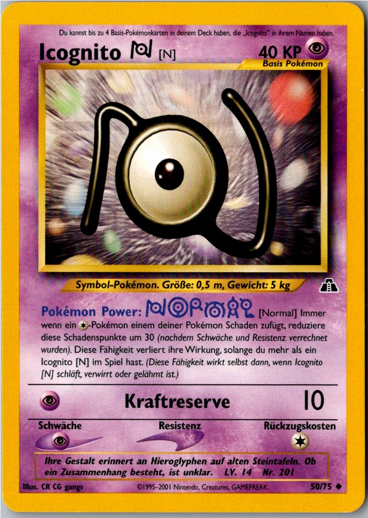 Icognito N 50/75 Neo Entdeckung – Vorderseite