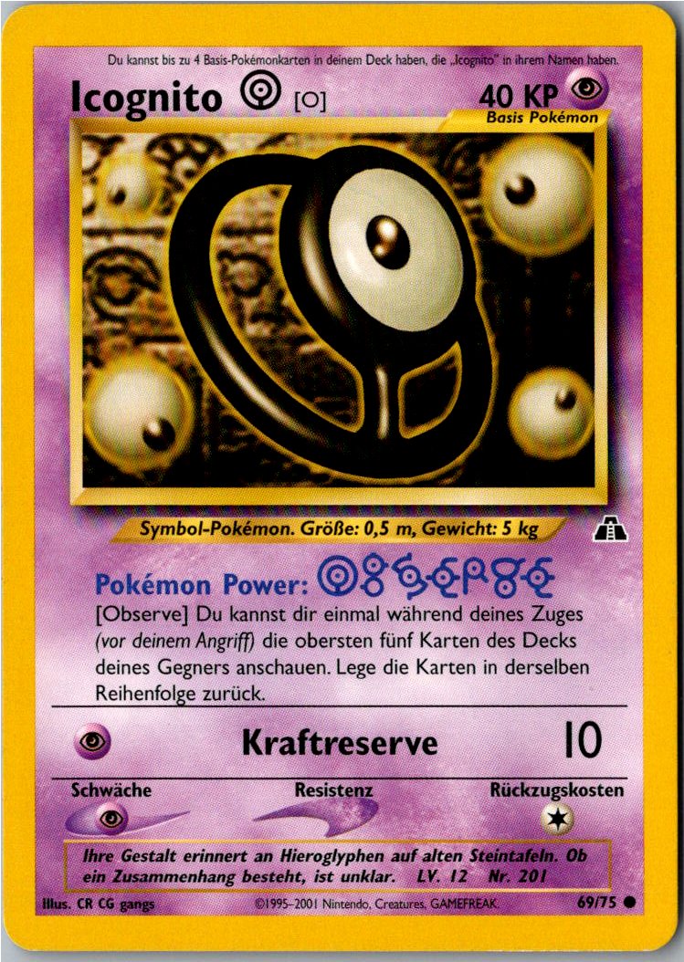 Icognito O 69/75 Neo Entdeckung – Vorderseite
