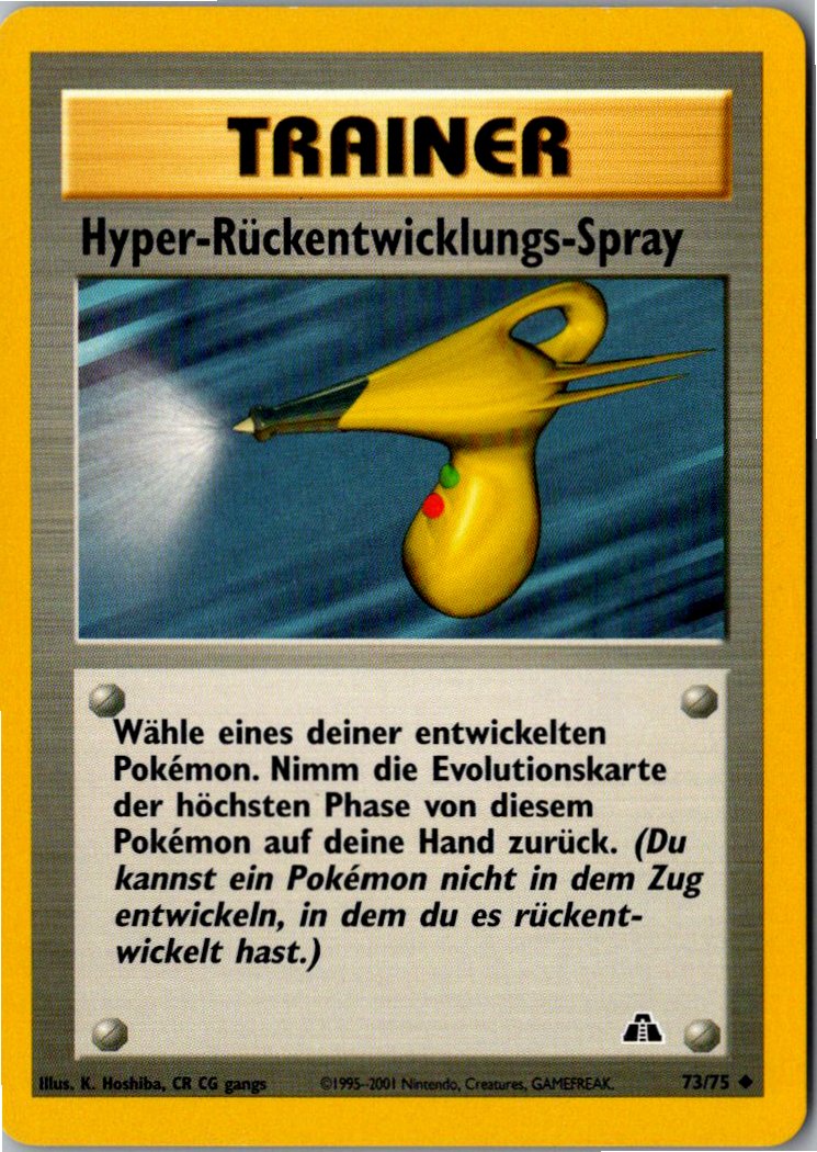 Hyper-Rückentwicklungs-Spray 73/75 Neo Entdeckung – Vorderseite